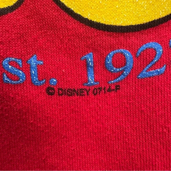 Disney Mickey Unlimited Jerry Leigh Sweatshirt XL Red Vintage 90s Tultex - Picture 6 of 10